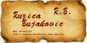 Ružica Bujaković vizit kartica